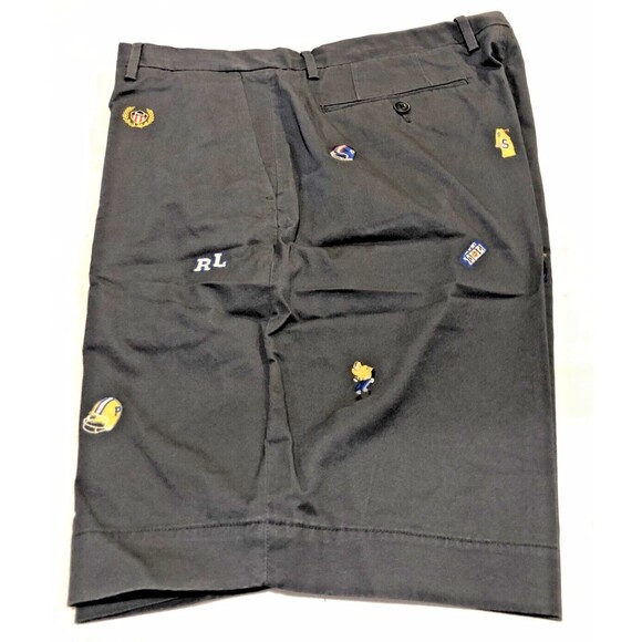 New Polo Ralph Lauren 9” SHORTS Waist 36 B521 Football Rah Rah Preppy Game Day - Picture 1 of 5